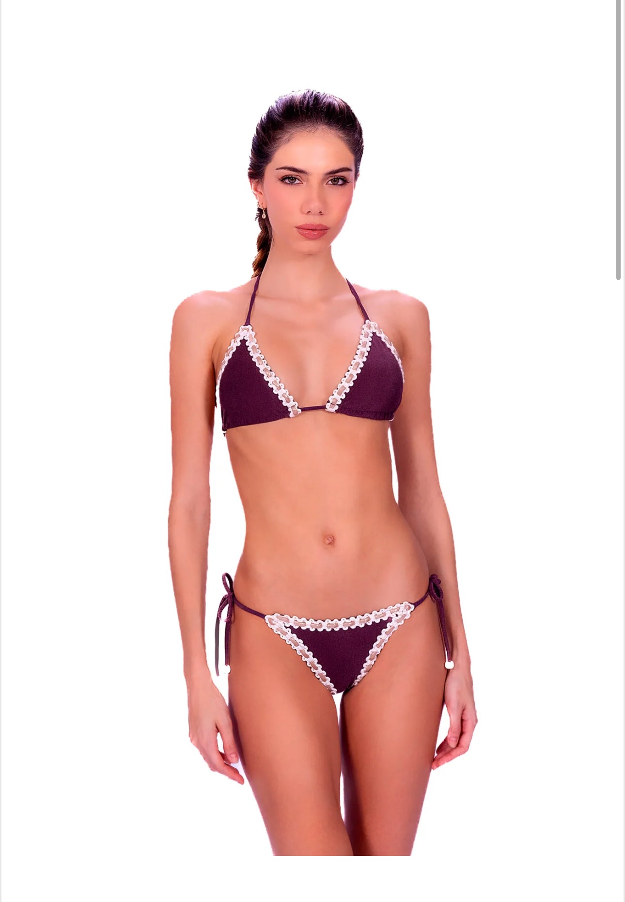 DESPI COTTON CHAIN BIKINI-MARSALA (B-FULL COVERAGE)