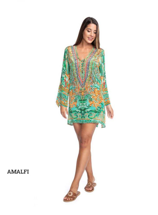 DRESS AISHA SHORT-AMALFI