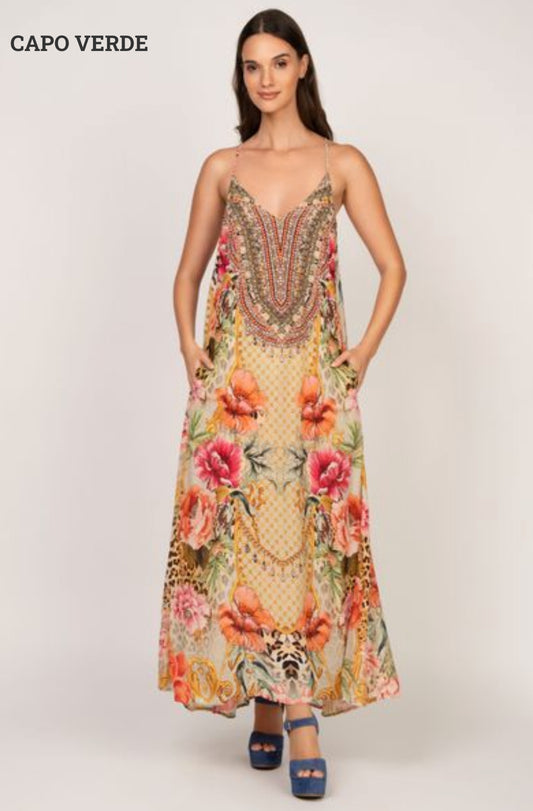 T-BACK MAXI DRESS-CAPO VERDE