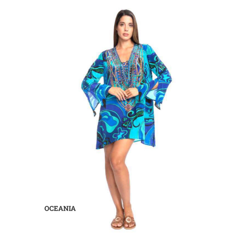 DRESS AISHA SHORT-OCEANIA