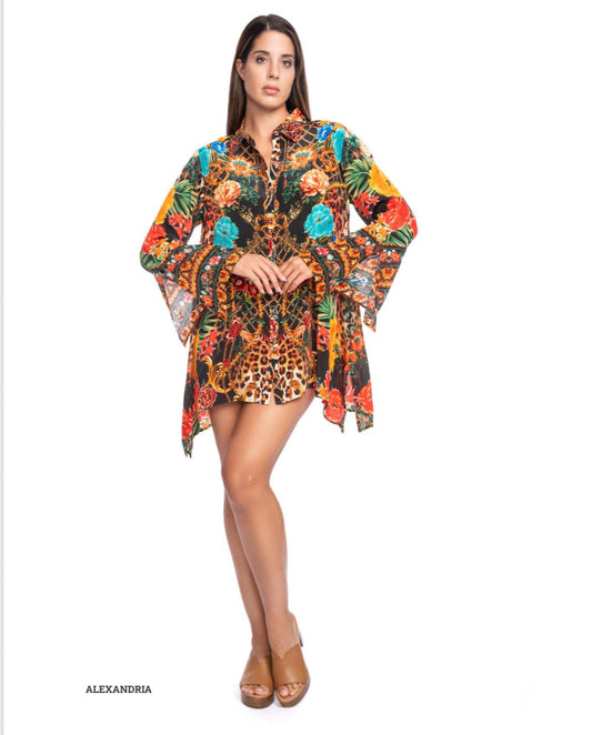 ORIANA SHIRT SHORT-ALEXANDRIA