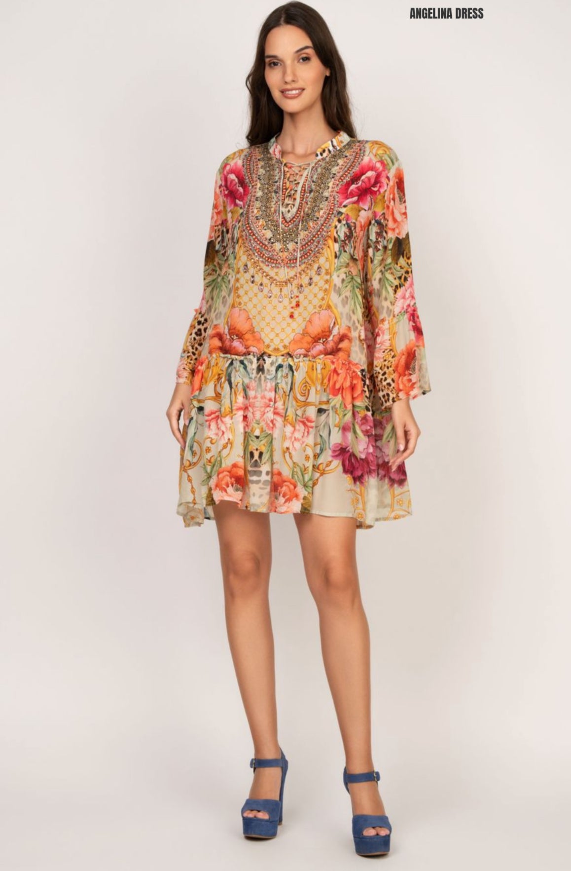 ANGELINA DRESS-CAPO VERDE