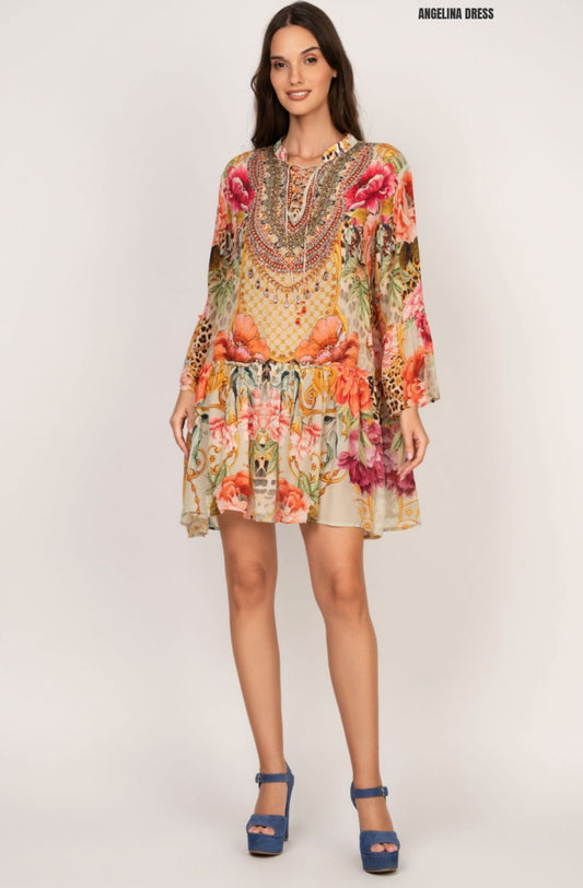 ANGELINA DRESS-CAPO VERDE