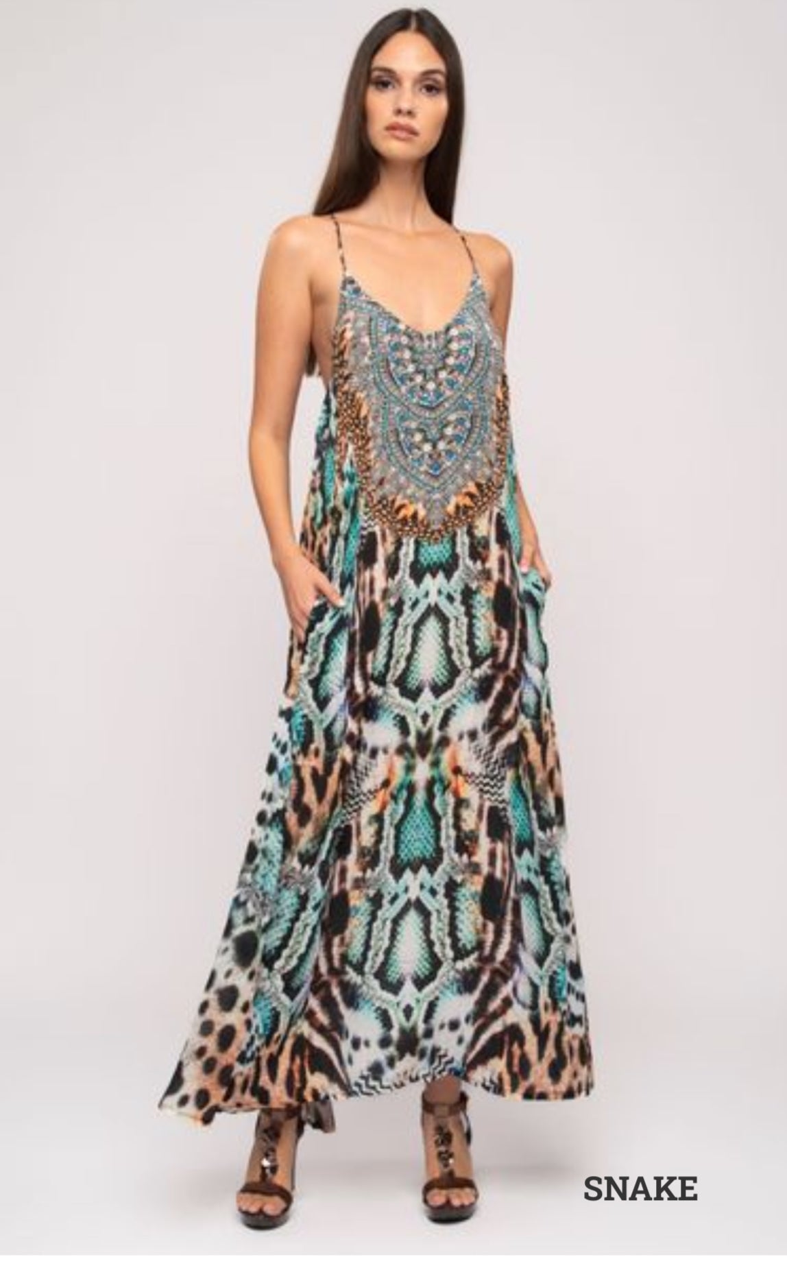 Aisha T-Back Maxi Dress
